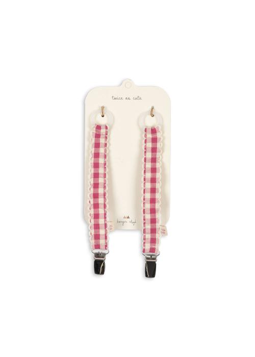 Konges Sløjd | Smokkesnor 2-pk - Bubblegum Check