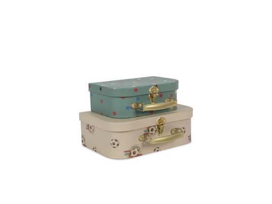 2 PACK SUITCASE FSC, Off White/Kick It - Konges Sløjd