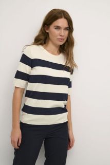 KAlizza Striped Topp Marine/Offwhite
