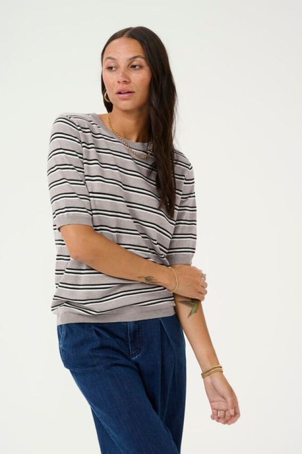 KAlizza Striped Topp Grå/svart