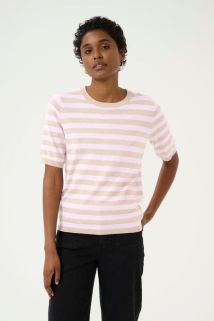 KAlizza Striped Topp Beige/Rosa