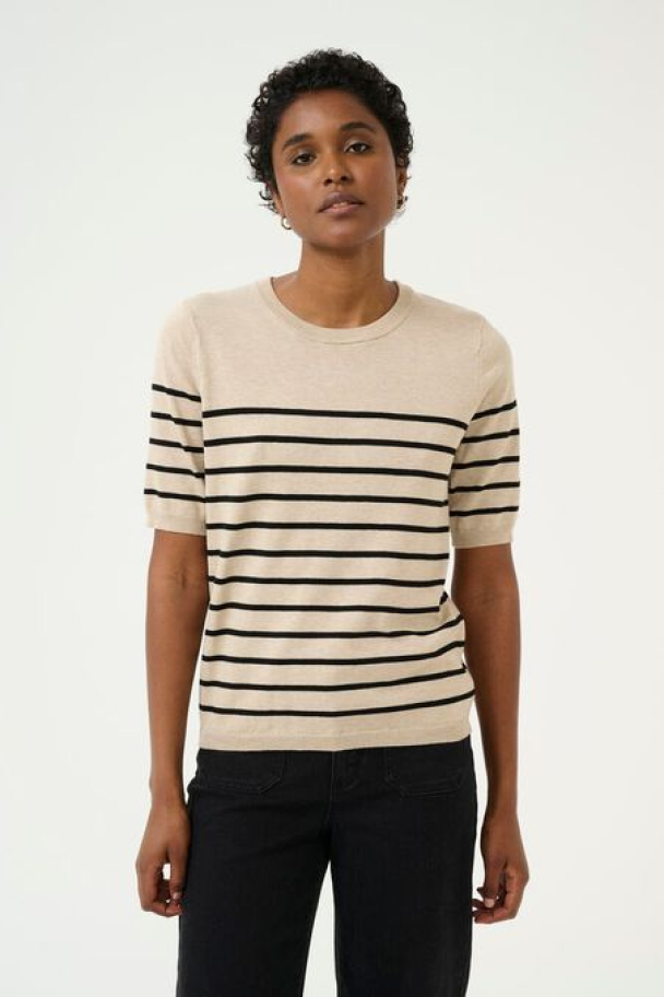 KAlizza Striped Topp Beige/Svart