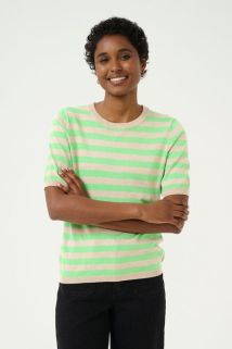 KAlizza Striped Topp Beige/Grønn