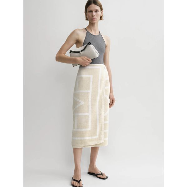 Monogram Jacquard Beach Towel Sand/Ivory
