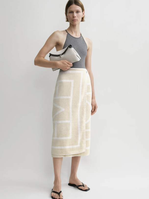 Monogram Jacquard Beach Towel Sand/Ivory - Image 1