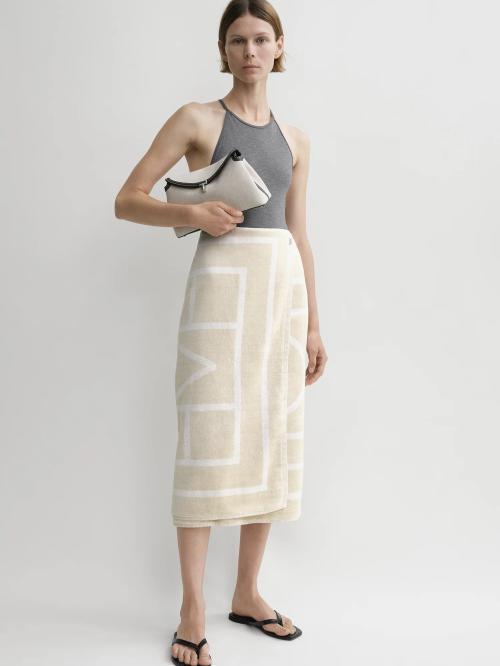 Monogram Jacquard Beach Towel Sand/Ivory