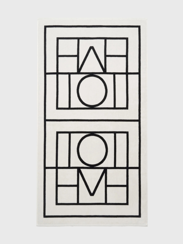 Monogram Jacquard Beach Towel Tofu/Black - Image 3