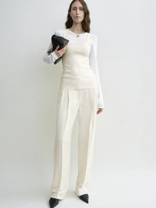 Compact Knit Tank White