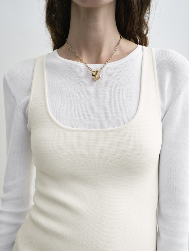 Compact Knit Tank White - Image 5