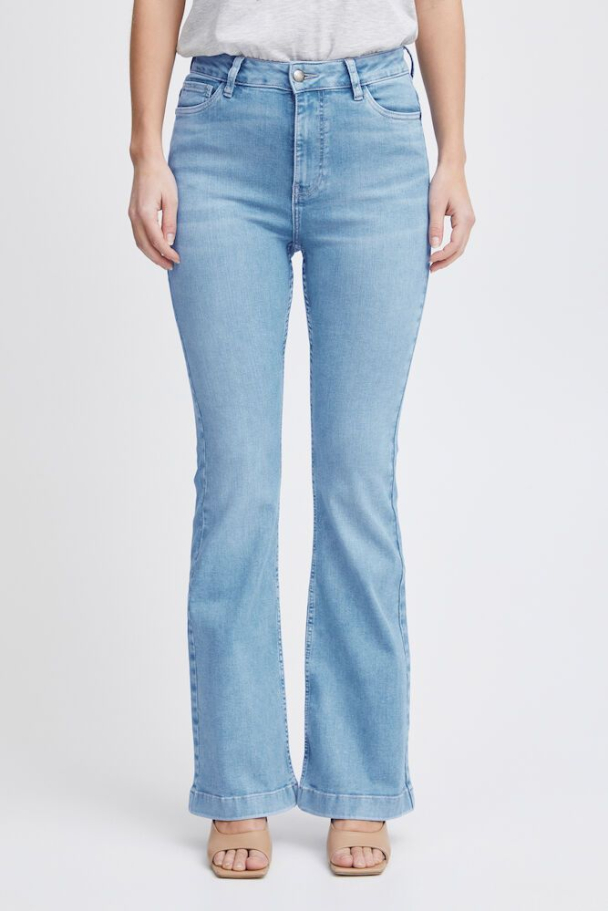 Becca UHW Jeans Bootcut Lys Blå - Image 4