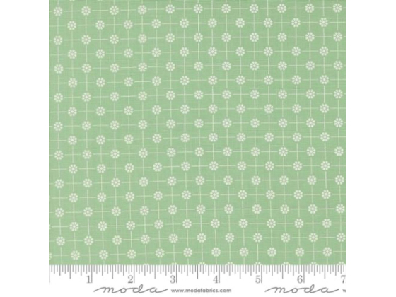 Cottage charm green pixie dots