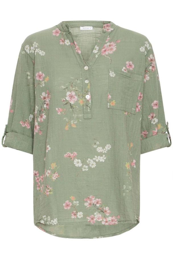 SBalexa Blomster Bluse Grønn - Image 3