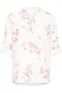 SBalexa Blomster Bluse Hvit