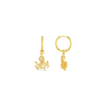 Octopus Charm Earring