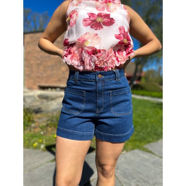 Nema Denim Shorts - Medium Blue Denim