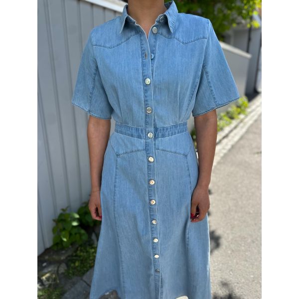 Sauda Dress - Light Blue Washed
