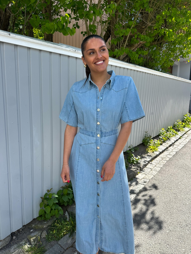Sauda Dress - Light Blue Washed - Image 5