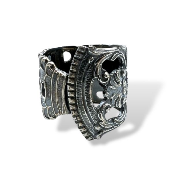 Oksidert sølvbestikk ring