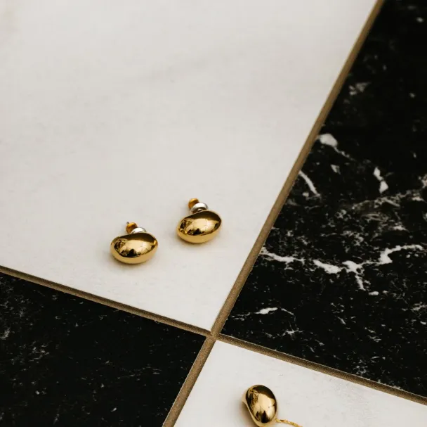 Domed Mini Earrings - Image 2