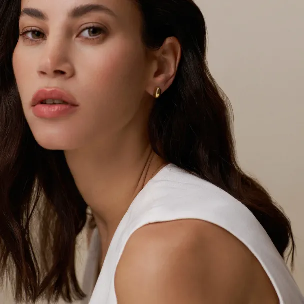 Domed Mini Earrings - Image 3