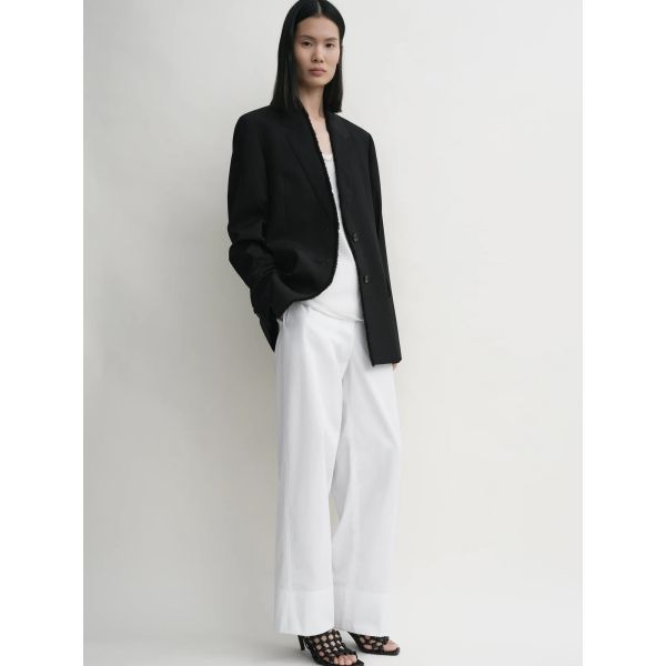 Raw Lapel Jacket Black