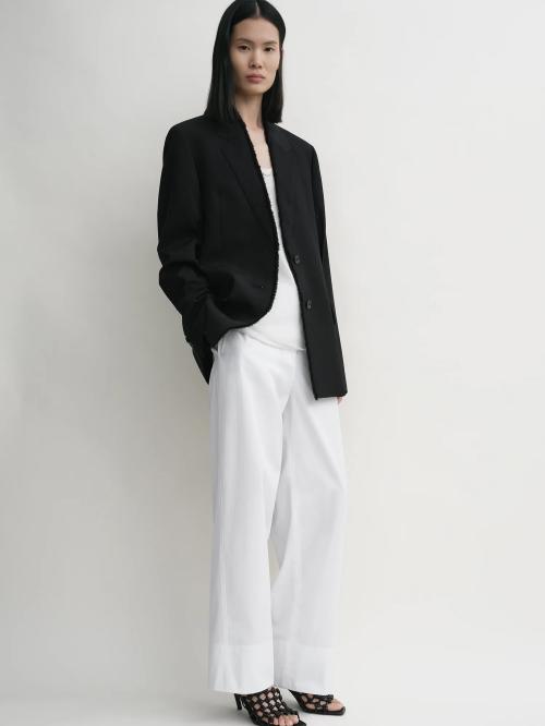 Raw Lapel Jacket Black