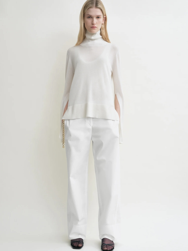 Twisted Seam Trousers White - Image 1