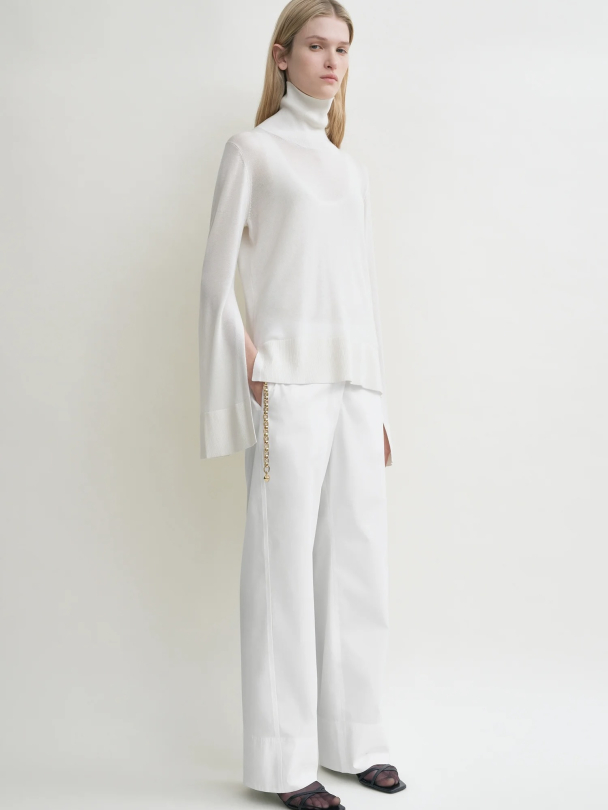 Twisted Seam Trousers White - Image 2