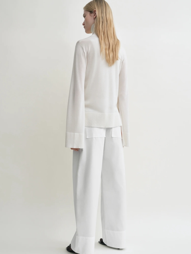 Twisted Seam Trousers White - Image 3