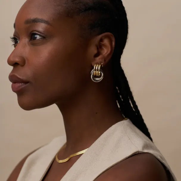 Mixed Interlock Earring - Image 2