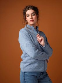 Cardigan Zip 3564 Blå