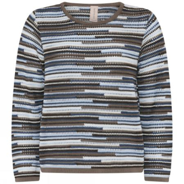 Genser 3802 Multi brun/blå