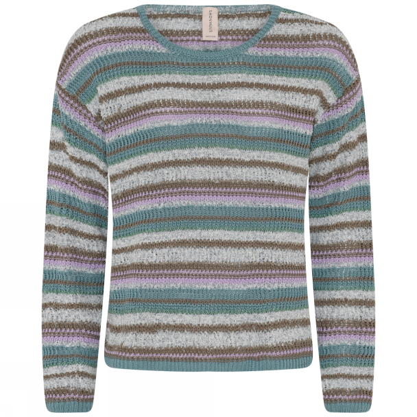 Genser 3813-Multi grønn/beige