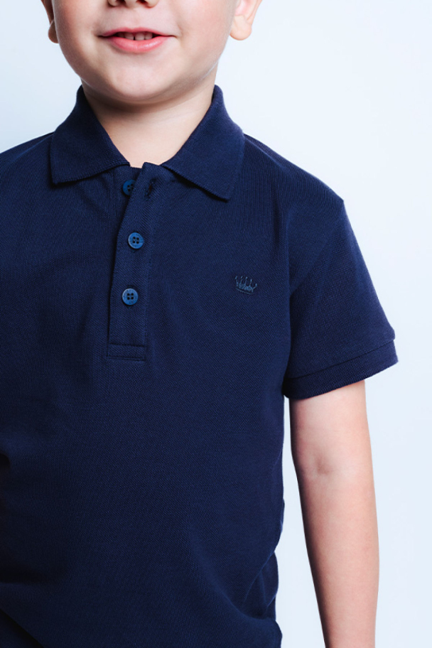 Asker Piquet T-skjorte Marine - Image 1