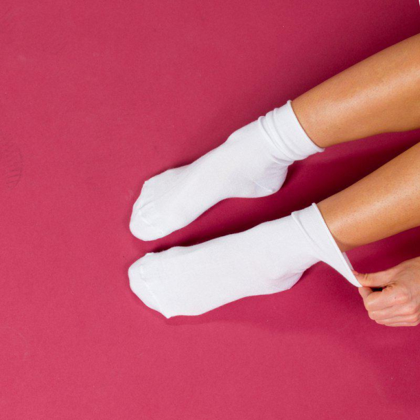 Trofe Sokk Bambus Loose Fit Hvit