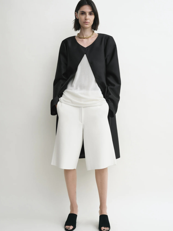 Knit Shorts White - Image 1