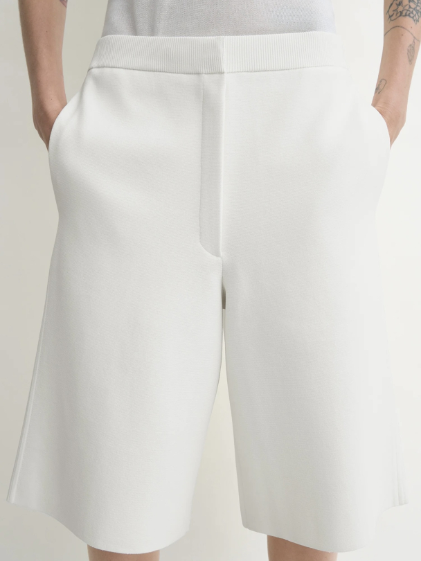 Knit Shorts White - Image 4