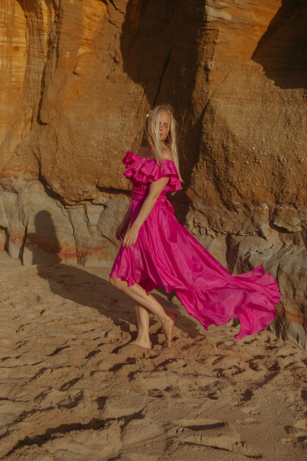 Seniorita Frill Dress - Hot Pink - Image 2