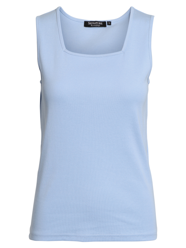 Singlet Bomull 200453 Lys Blå