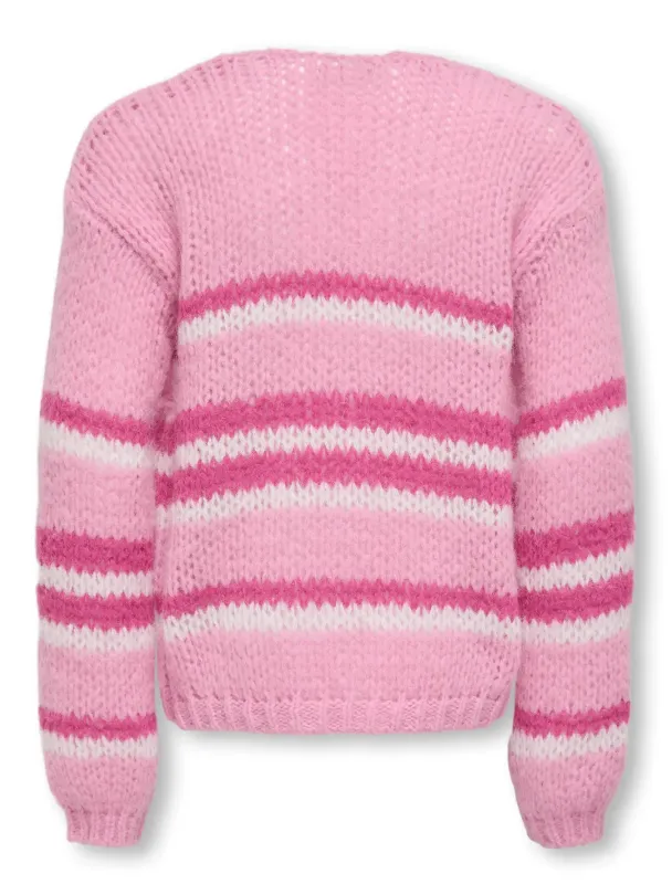 KOGnordic Life Stripe Cardigan Rosa - Image 2