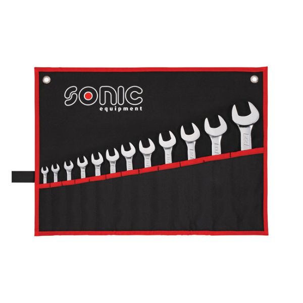 open/box end wrench set. 12-piece. US/SAE