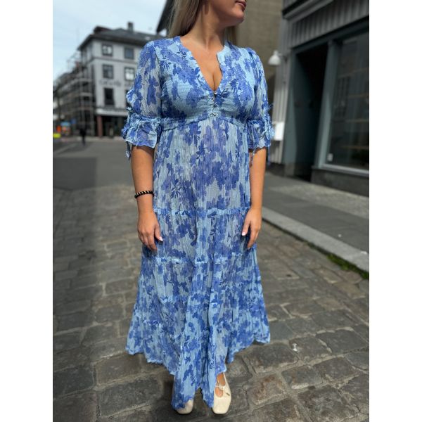 Bohemian Relaxed Dress - Sky Blue