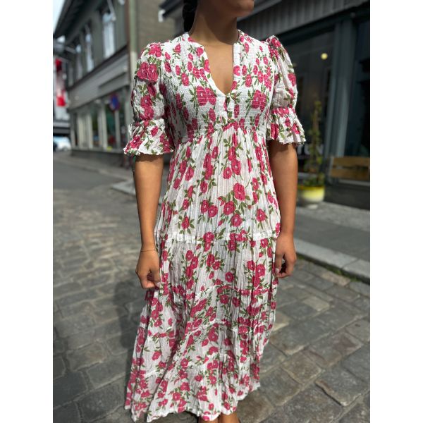 Bohemian Relaxed Dress - Pink Meadow 