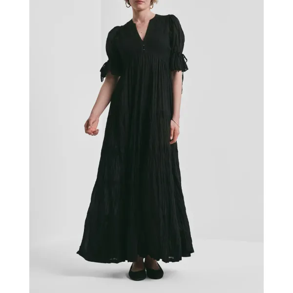 Bohemian Relaxed Dress - Black