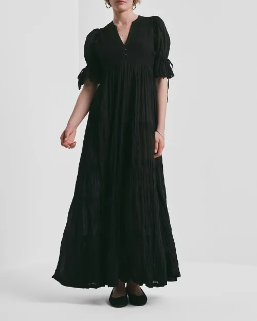 Bohemian Relaxed Dress - Black