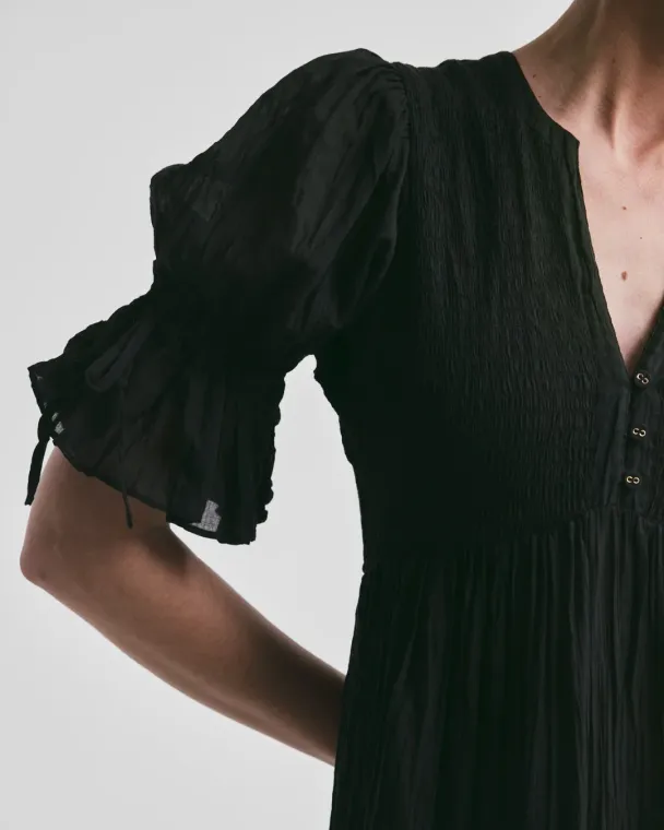 Bohemian Relaxed Dress - Black - Image 2