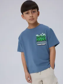 NKMmamun Minecraft T-skjorte Blå