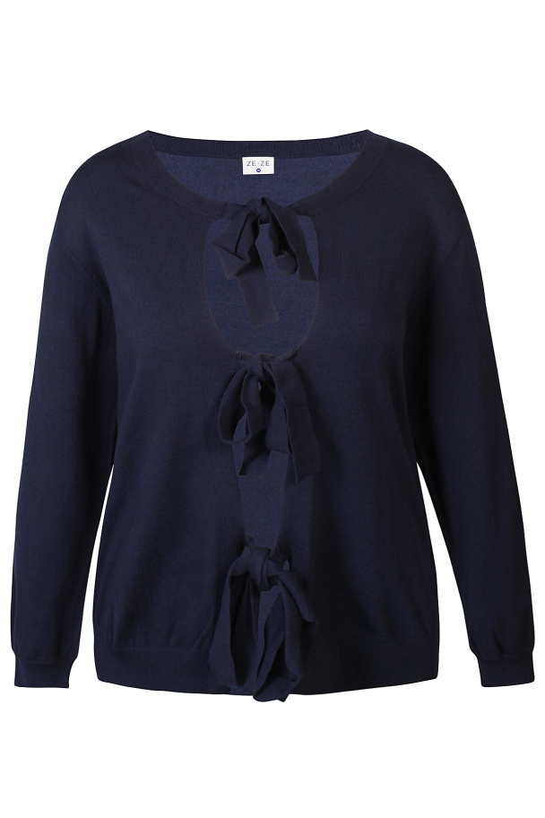 Ze-Ze Kora cardigan med sløyfer - Image 1