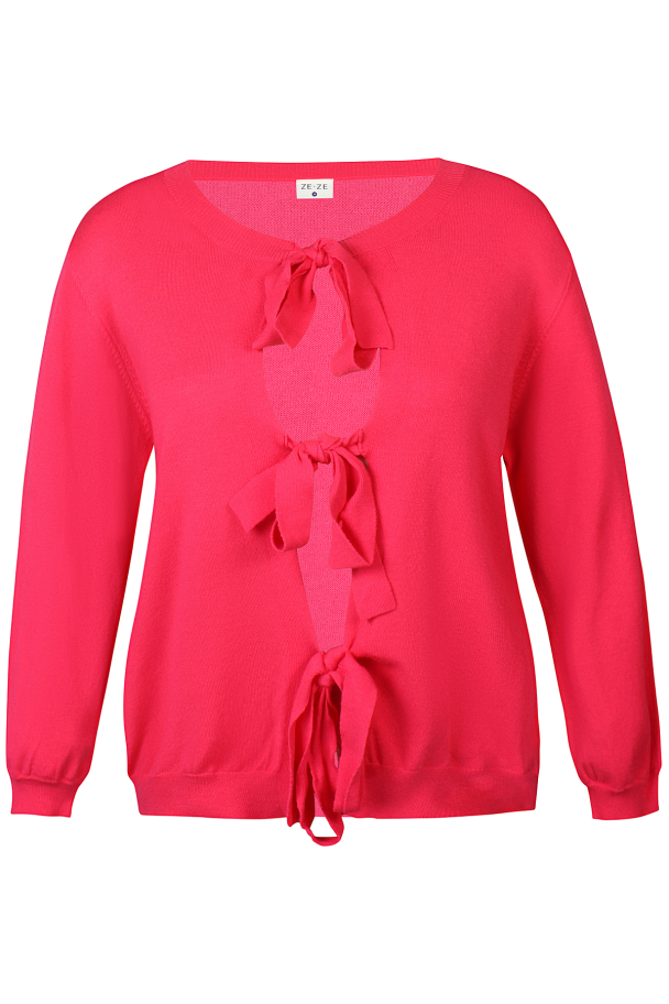 Ze-Ze Kora cardigan med sløyfer - Image 1