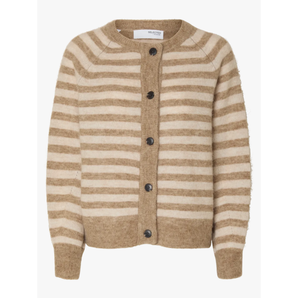 Lulu Knit Short Cardigan - Sepia Tint/Birch